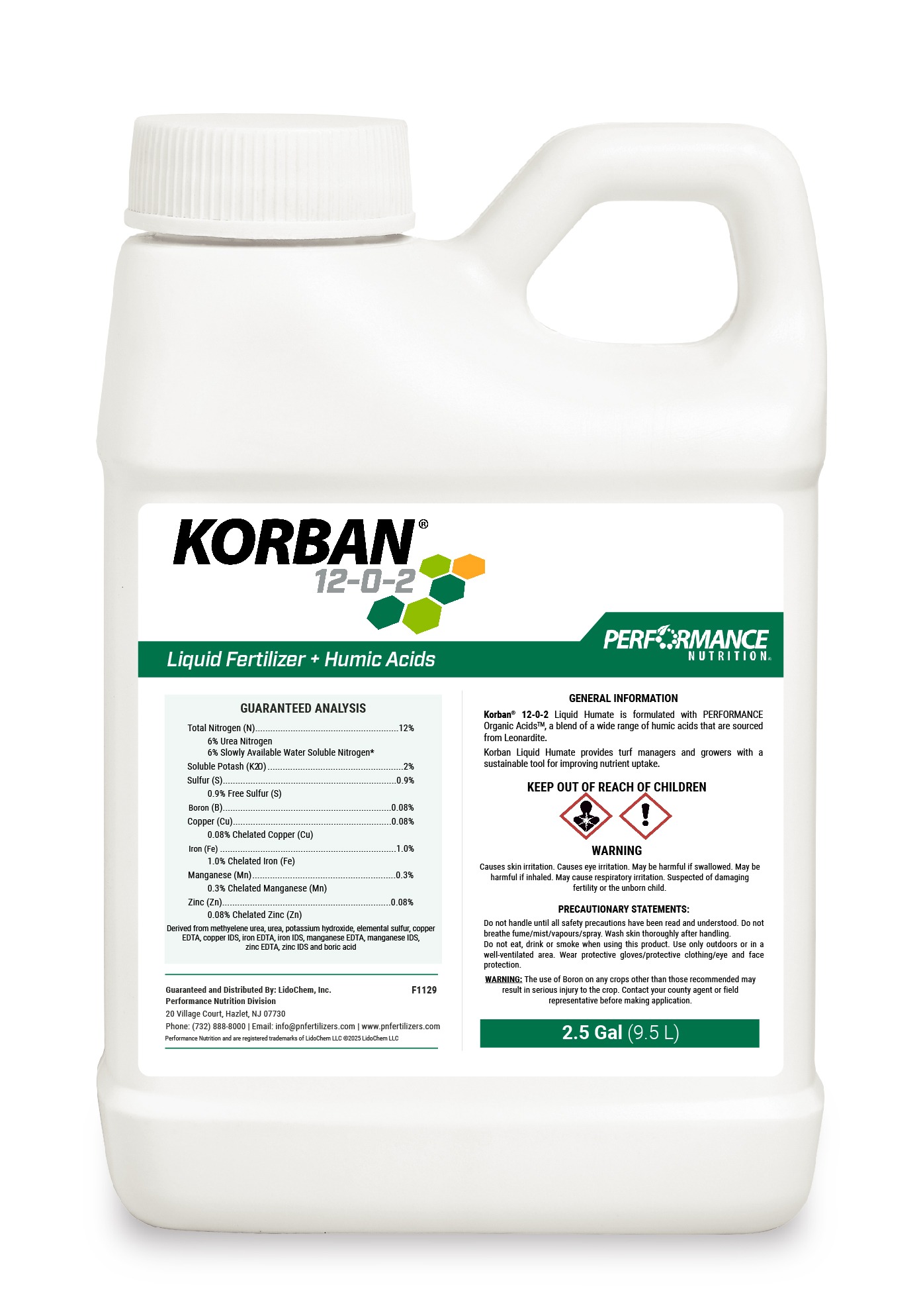 korban humic acid, Korban Zn